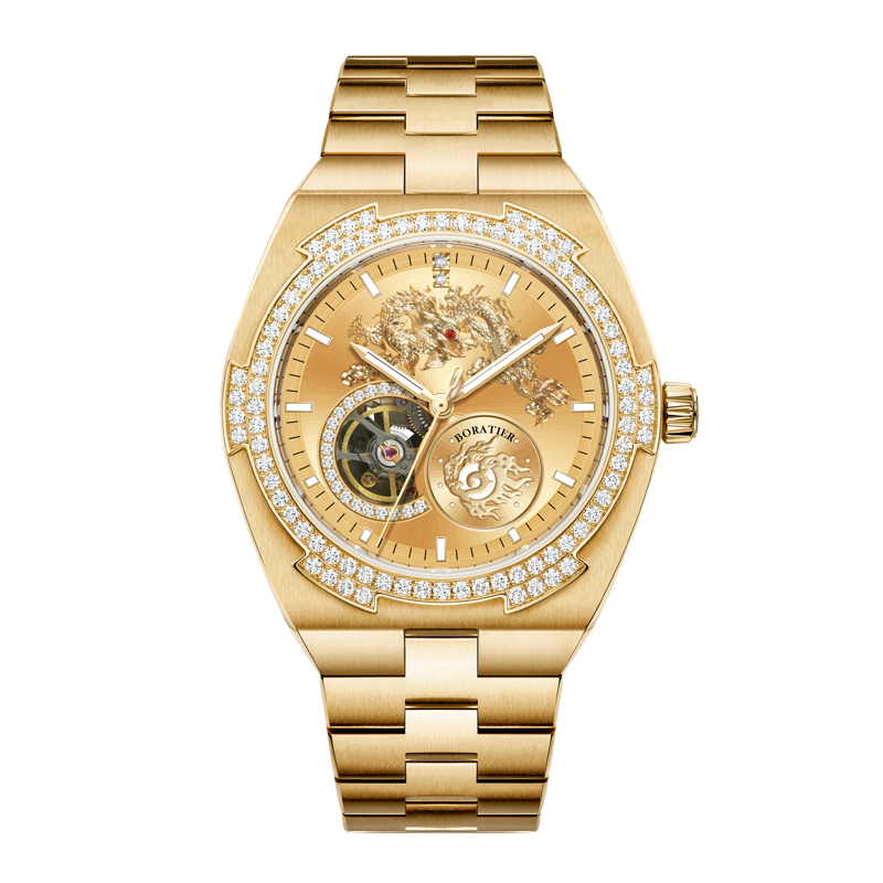 Boratier柏莱蒂金龙吐珠顶奢钻石腕表